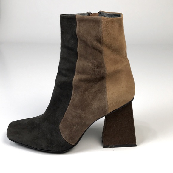 Jeffrey Campbell Shoes - Jeffrey Campbell Mixed Brown Suede Ankle Boots 9